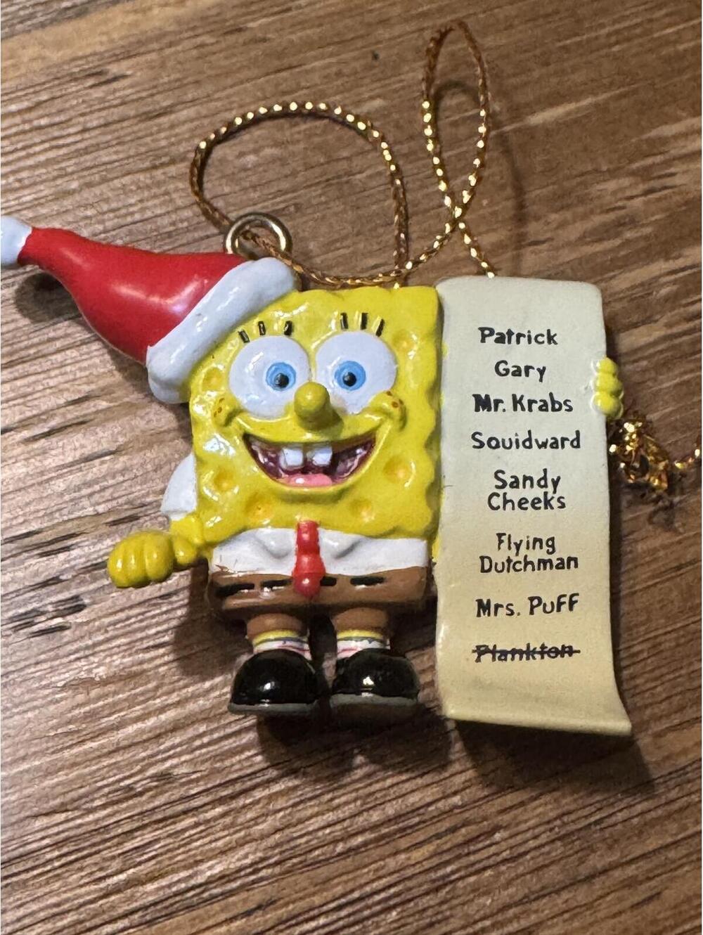 2006 SpongeBob SquarePants Christmas Ornament Naughty Nice Nickelodeon Viacom
